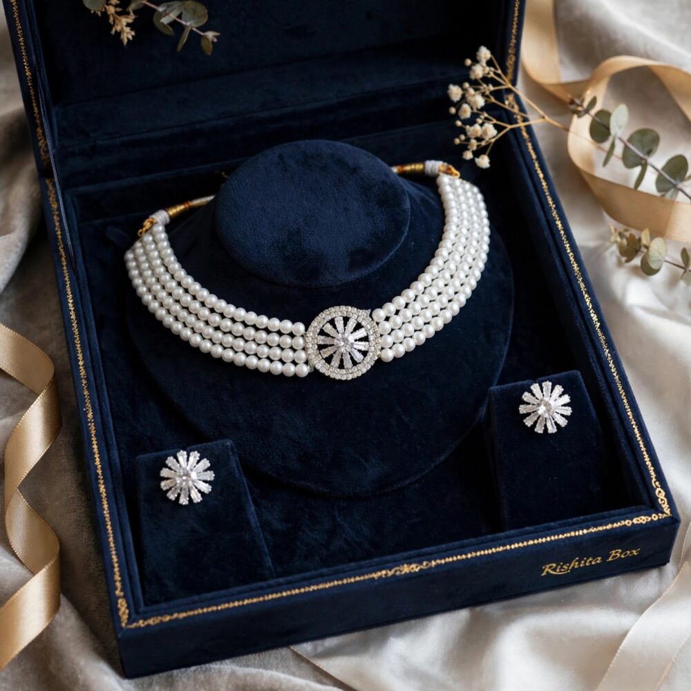 Pearl Necklace Set for Women – view 4