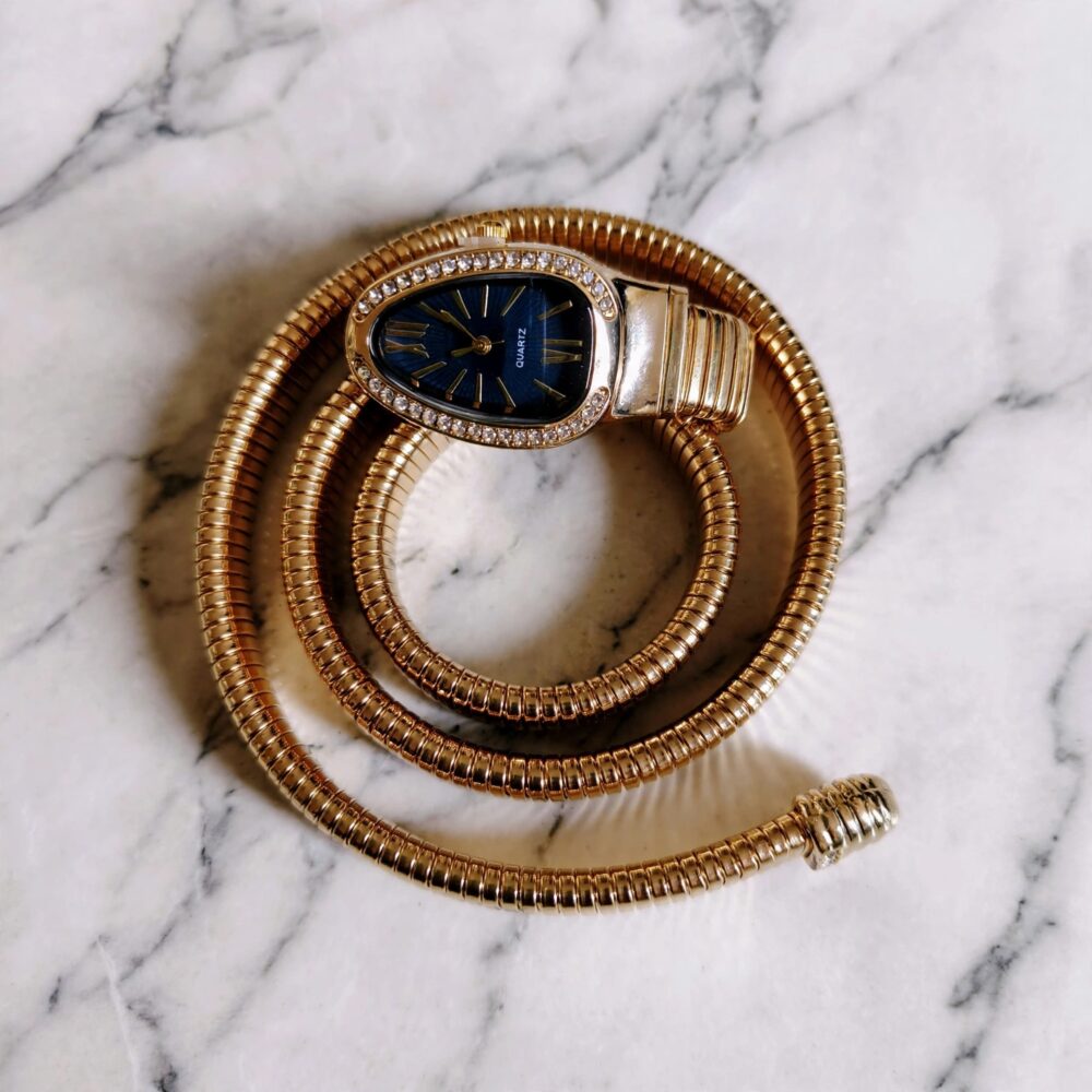 Golden Snake Bracelet Watch for Women – view 4