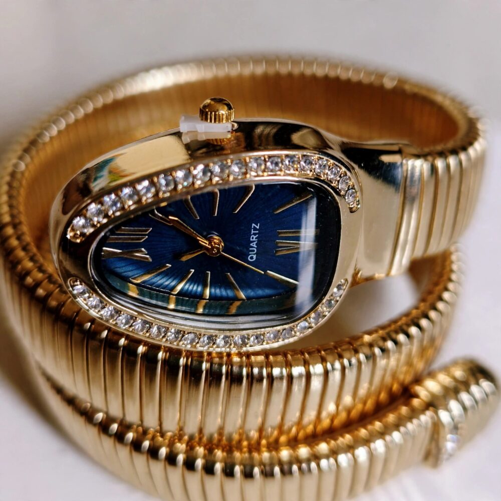 Golden Snake Bracelet Watch for Women – view 5
