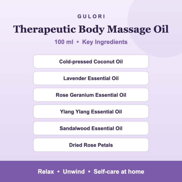 Gulori Therapeutic Body Massage Oil key ingredients