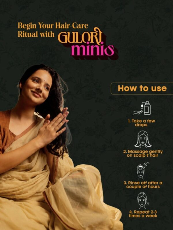 How to use Gulori Minis Shiromani hair oil