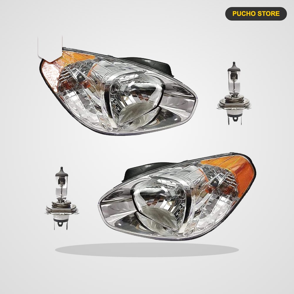 Hyundai Verna Headlight Assembly (2006-2010) - Halogen, Without Adjustment Motor